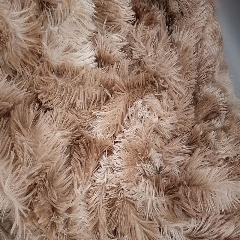165*100cm gradient tie-dye tæppe pv fløjl hjem tekstil pet kennel faux plys pels stof til frakke pudebetræk krave: C