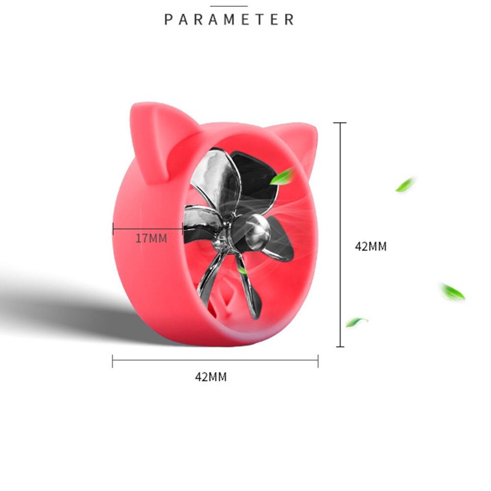 Draagbare Koelventilator Mini Auto Luchtverfrisser Kat Vorm Geur Luchtverfrisser Aromatherapie Clip & Tabletten Auto Air Fan