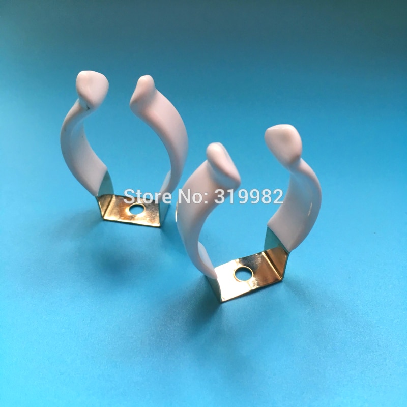 50 PCS T10 PVC U Clip Wedge Tube Lamp Base Strong Holder Connector Metal with White Cover surface for LED Fluorescent Light