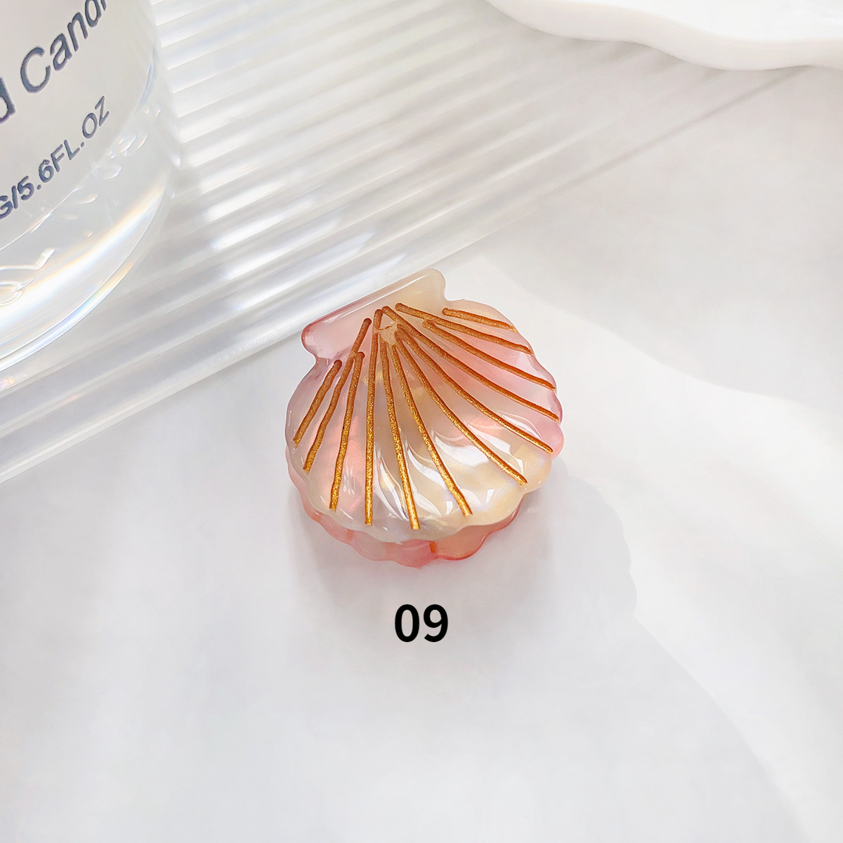 Pinzas para el cabello de concha a la para mujer, Mini Clip de tiburón bonito y dulce, pinzas para el cabello, pinzas para el cabello, accesorios para el cabello a la: Verde
