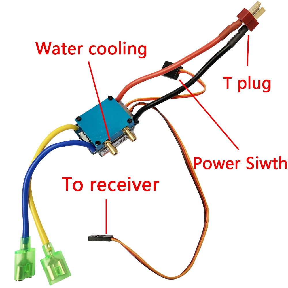 Svviss RC Boat 320A ESC Water Cooling Brushed Motor Speed Controller