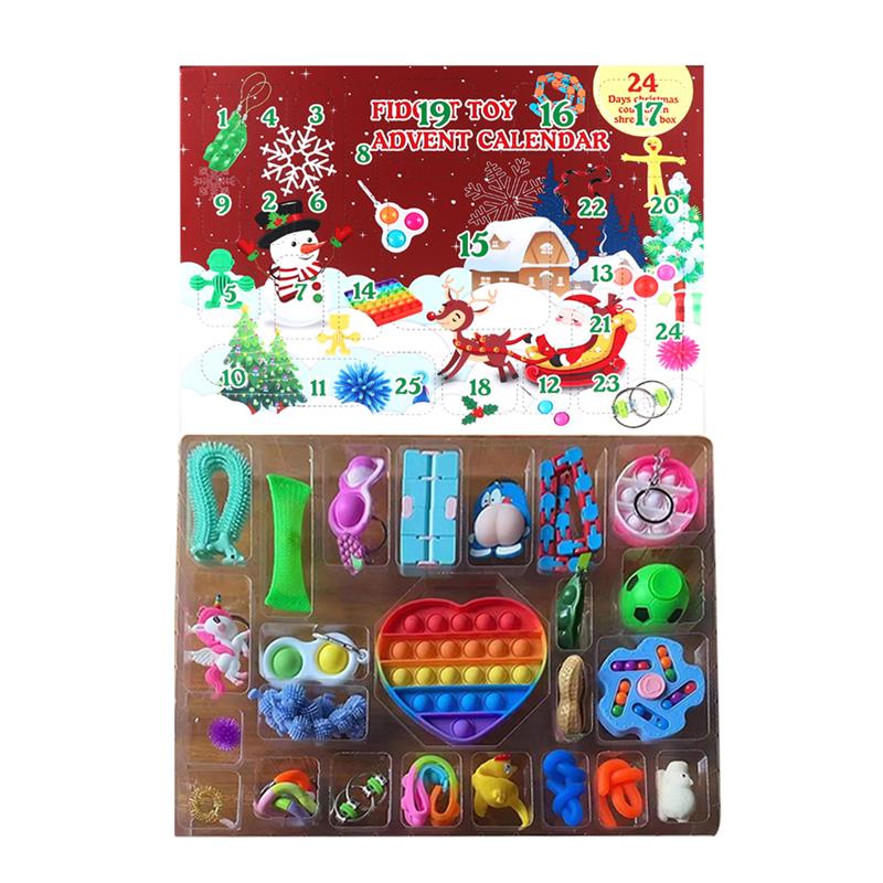 Anti-stress Sensory Toy Set Advent Calendar Christmas Countdown Calendar Blind Box 24 Days Countdown Decompression Toys: type 9