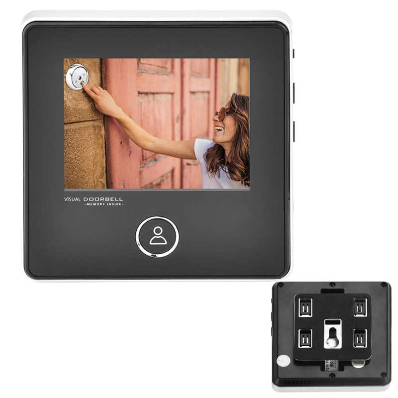 3 inches TFT LCD Screen Smart Peephole Visual Doorbell with 1MP IR Night Vision Camera