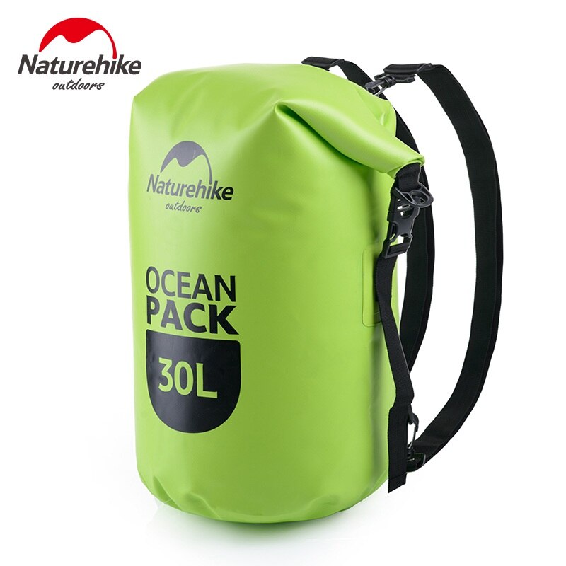 Naturehike 20L 30L Tonvormige Tarp Trekking Drifting Seal Rafting Bag Dubbele Bandjes Oceaan Pack Waterdichte Tas Dry Bag outdoor: Green 30L