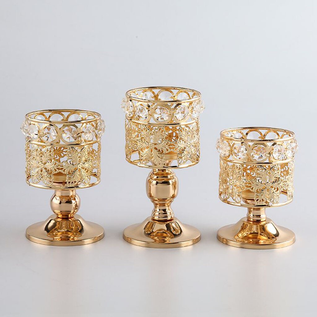 Crystal Candle Holder Tea Light for Centerpiece Engagement Table Dinner Party Decorations