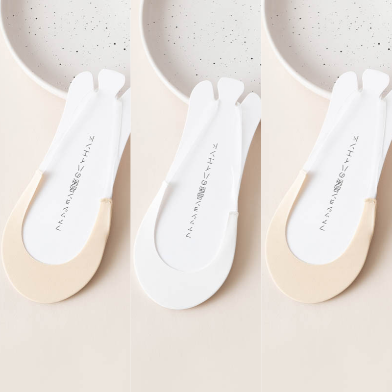 3 pares de calcetines invisibles de barco para mujer, calcetines antideslizantes de silicona de verano para zapatos de tacón alto, tirantes finos de media palma de seda helada,: Rojo coral