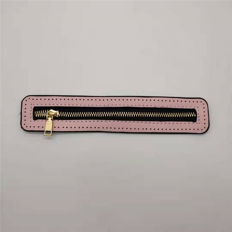 1 pz cerniera fai da te personalizzata per Hardware borsa tessuta accessori cerniera in pelle PU vestiti borsa tessuta accessori per il cucito di alta qualità: Colore rosa