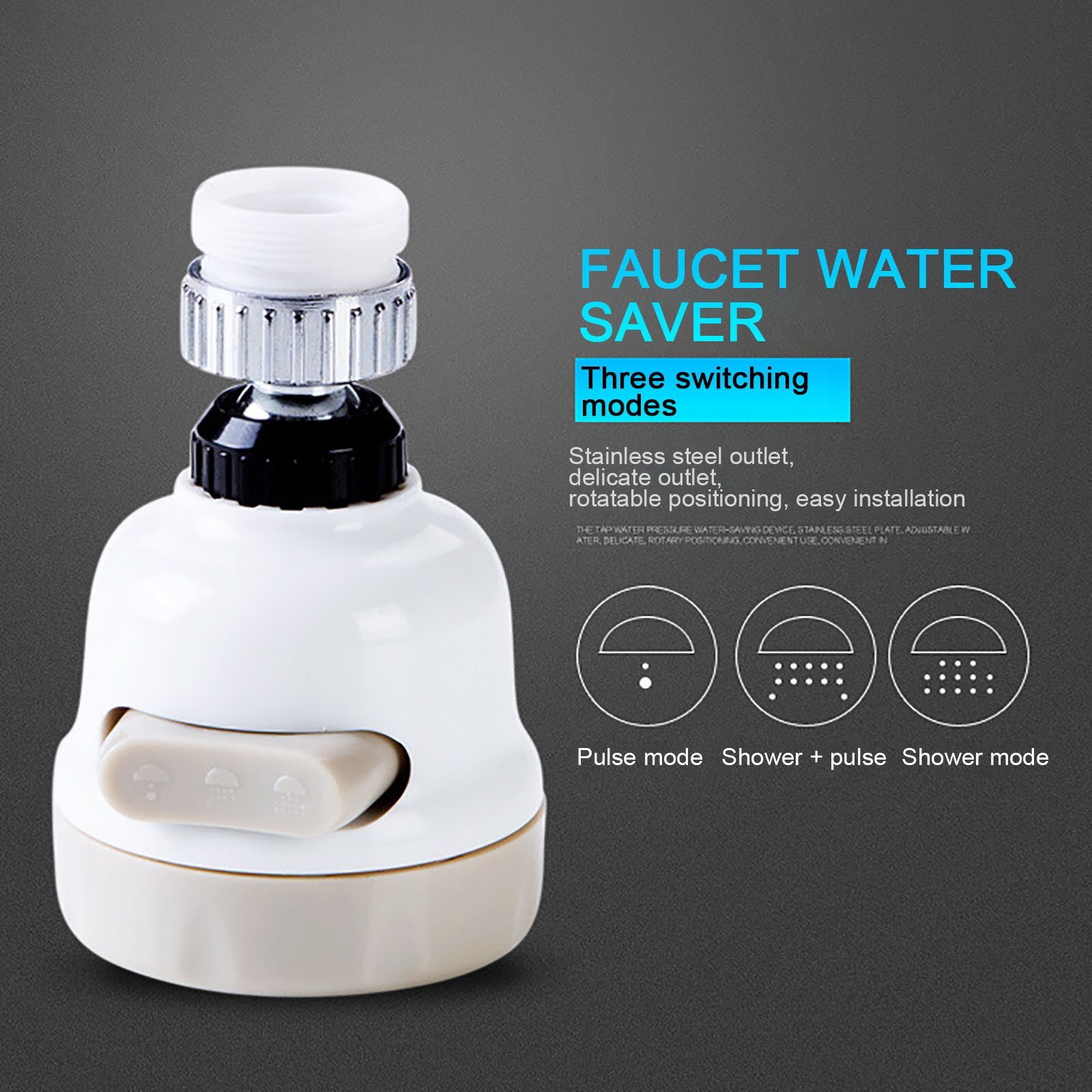 Keuken Kraan Extender Beweegbare Flexibele Tap Kraan Hoofd Douche Diffuser Draaibare Mondstuk Verstelbare Booster Kraan Adapter