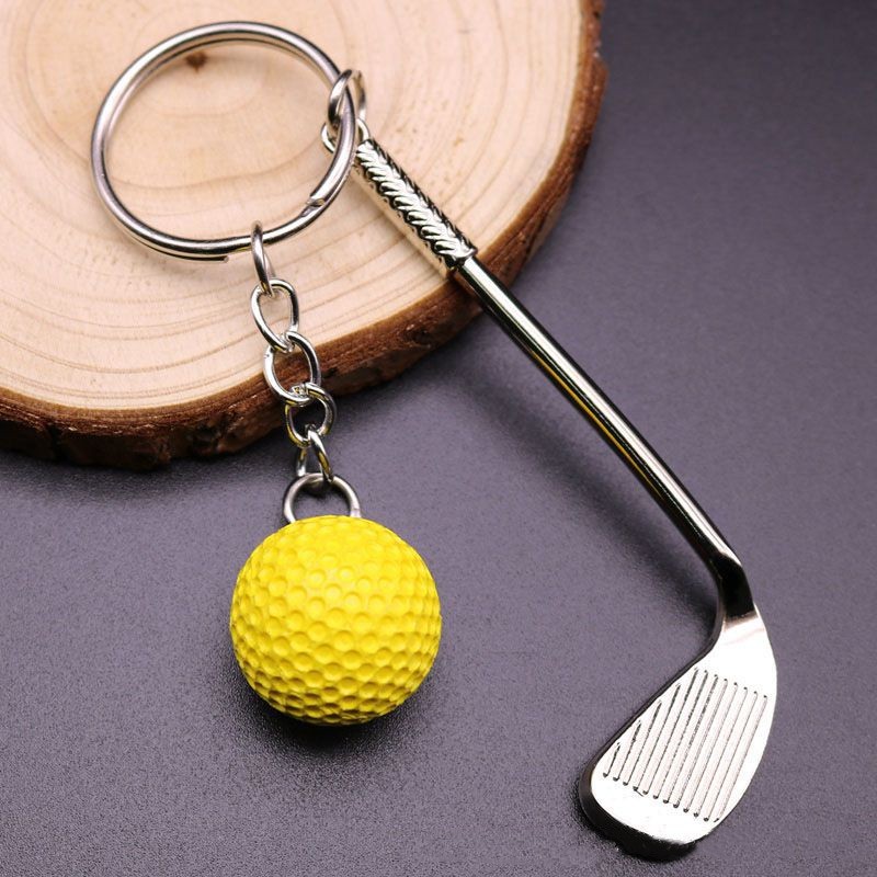 Colgante de llavero con pelota de golf: ¡Agregue un toque deportivo a tu apariencia! perfecto para entusiastas del golf: Negro