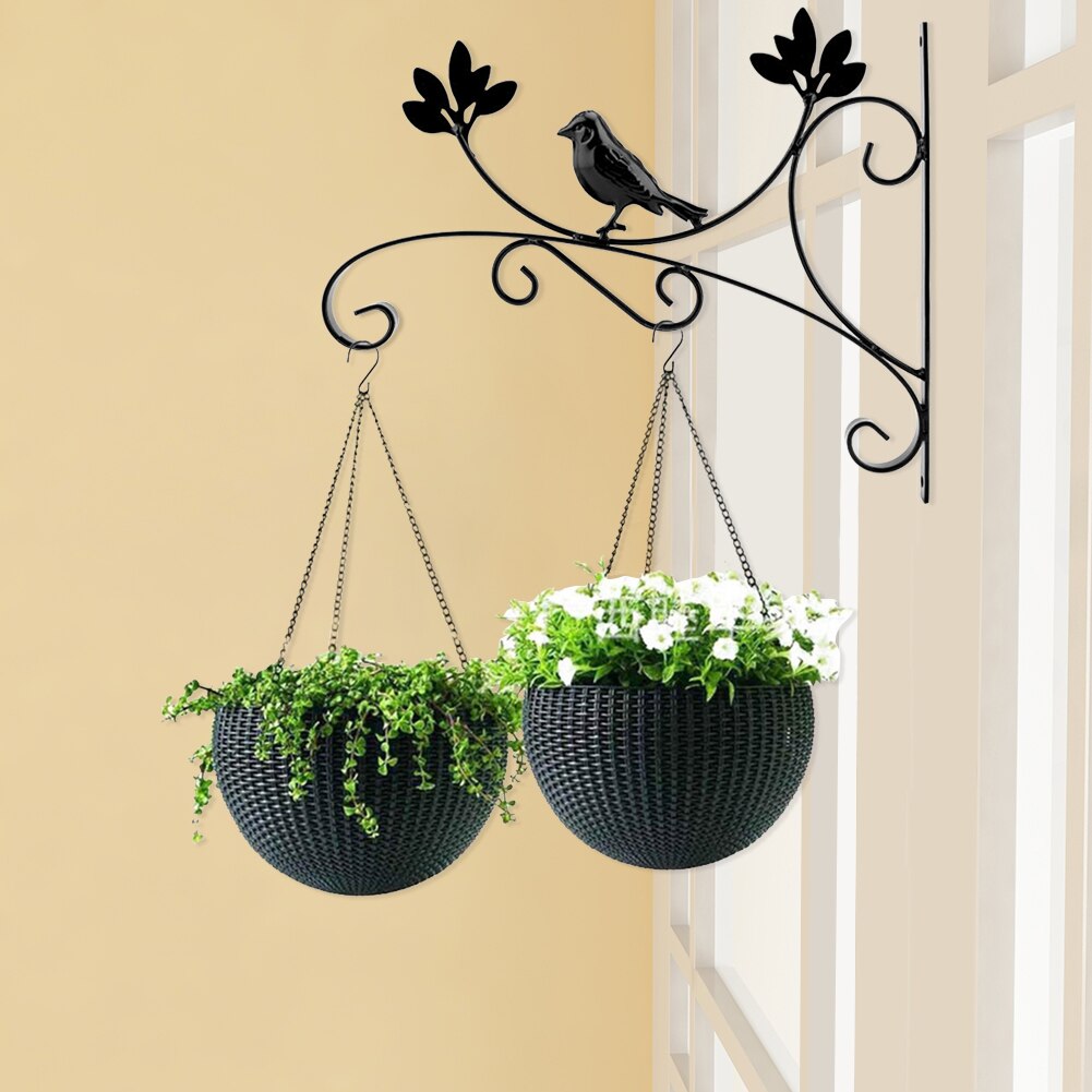 Moderne Kunst Opknoping Planten Beugel Muur Planter Haken Bloempot Ijzer Lantaarn Hanger Voor Tuin Outdoor Indoor Patio Euro Stijl
