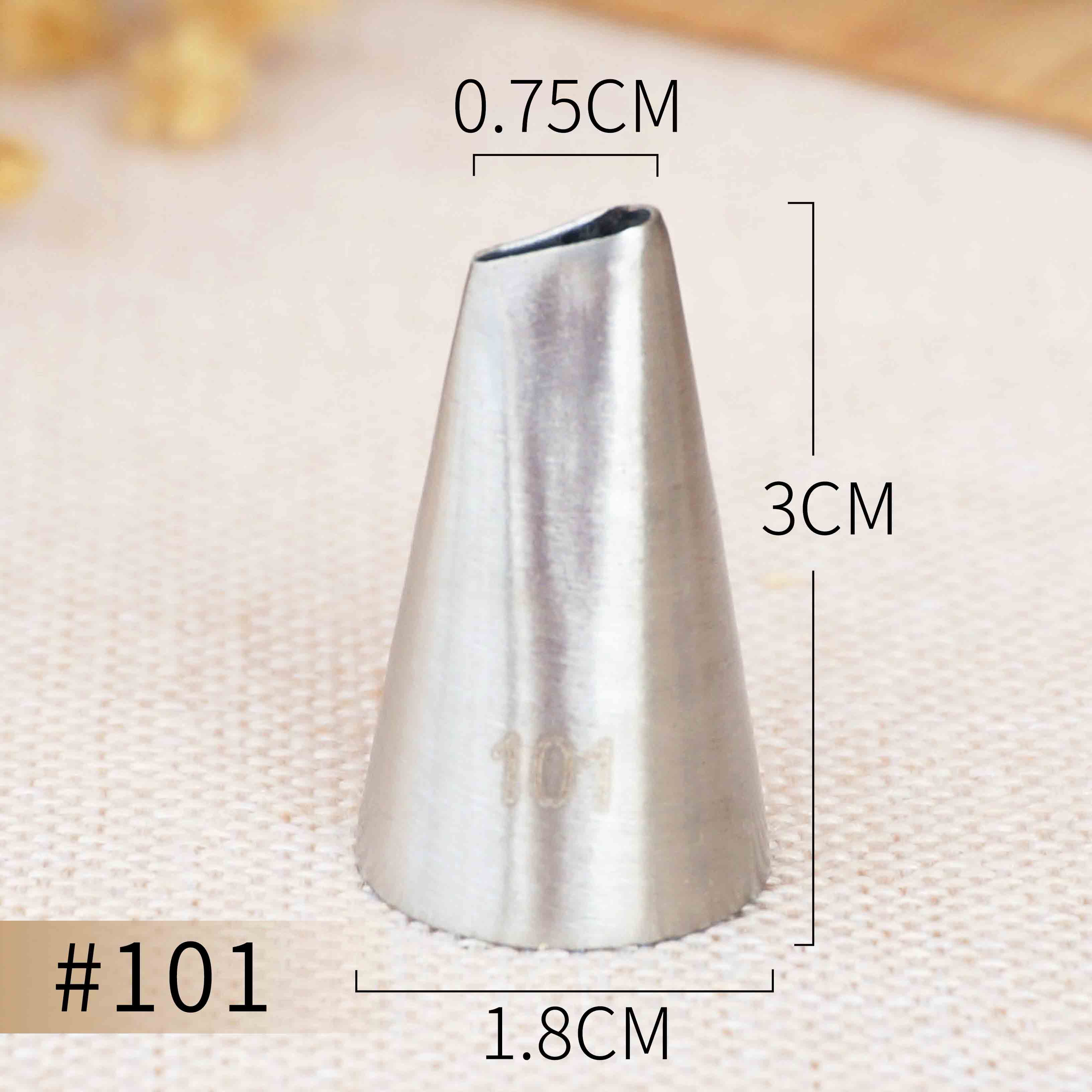 #101S #101#102#103#104 Piping Nozzle For Creating Rose Petal Shape Decorating Icing Tip Baking &amp;Pastry Tools Bakeware Small Size: 101