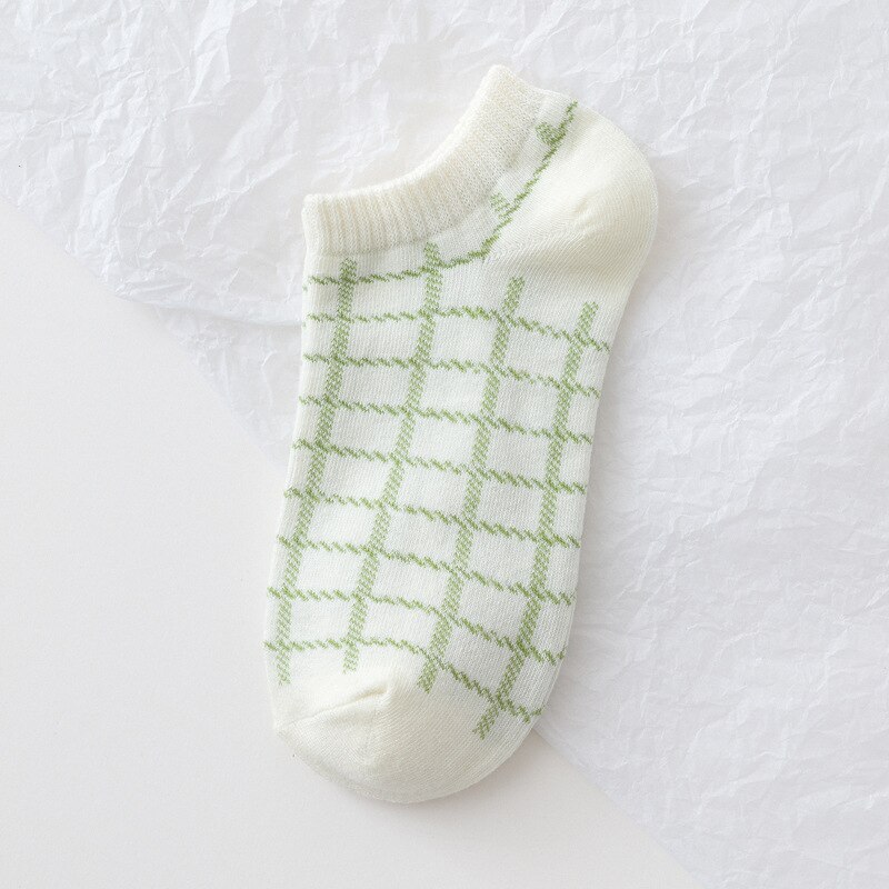 Cute Women Cotton Cartoon Fruit Ankle Socks Summer Japanese Avocado Cute Boat Socks Casual Soft Girls Short Socks: avocado sock Q