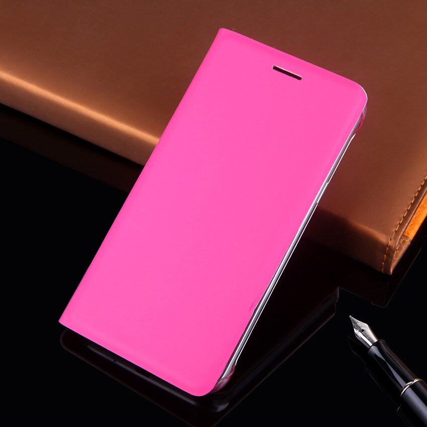 Flip Cover Wallet Leather Phone Case For Samsung Galaxy J3 GalaxyJ3 J 3 SM J320 J320F J320H J320FN SM-J320F SM-J320FN: Rose red