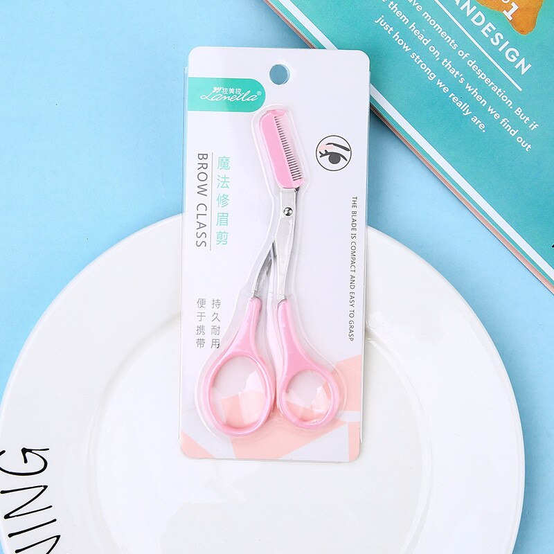Stainless Steel Makeup Scissors Eyebrow Scissor Eyelashes Nose Hair Trimmer Manicure Facial Trimming Tweezer Makeup Tool: D