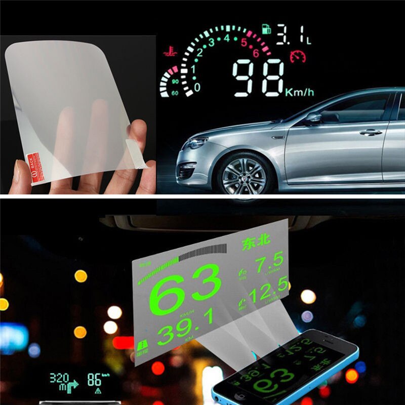 Head up display beskyttende reflekterende skærm forbrug overhastighed display auto tilbehør bil styling bil hud reflekterende film