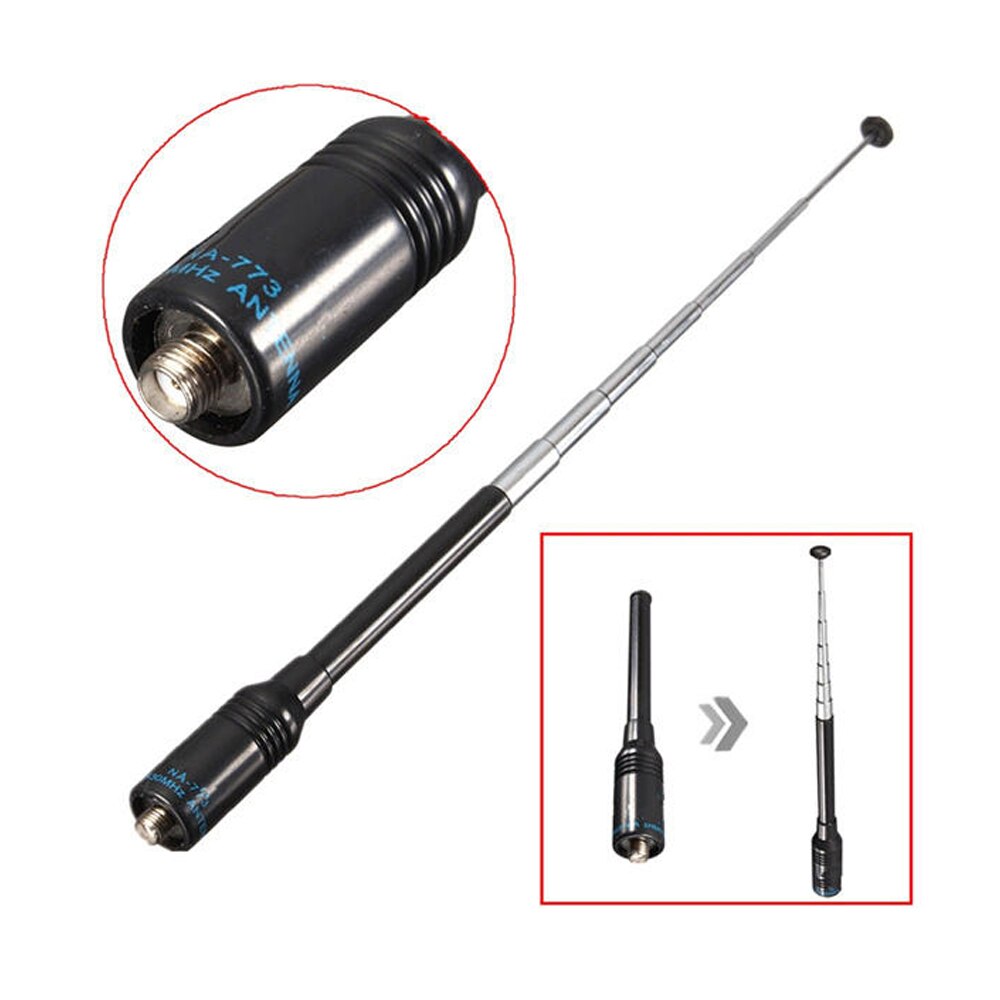 NA773 144/430MHz dualband radio antenna telescopic antenna NA-773 NA773 144/430Mhz dual band handheld antenna for two way radio