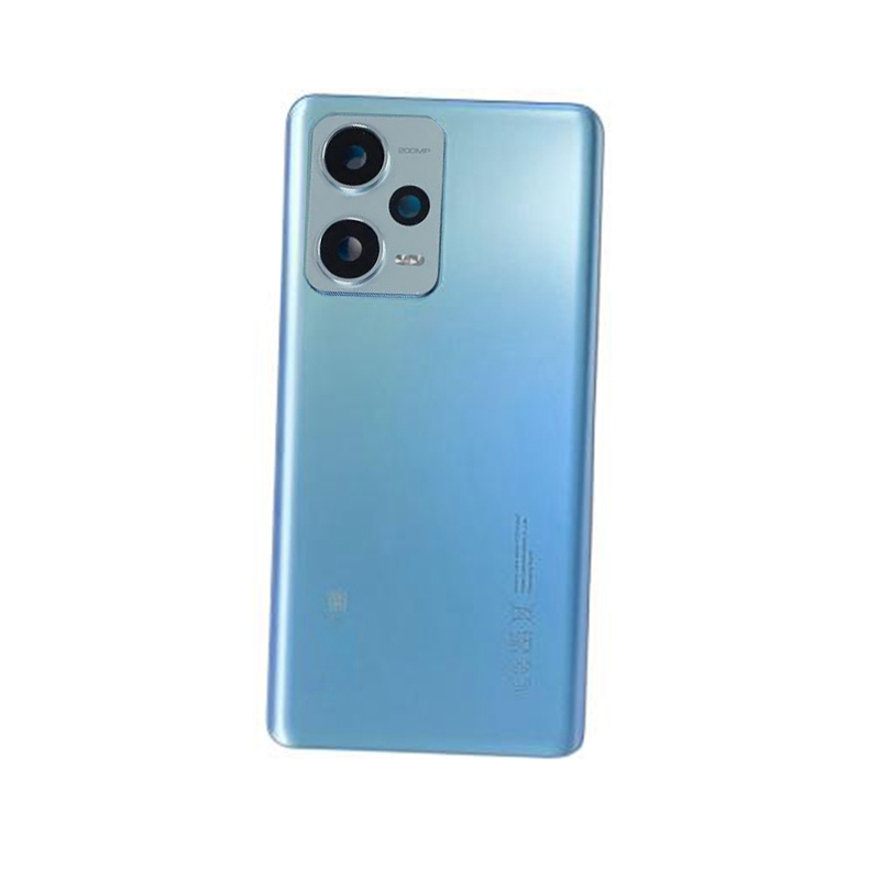 Para Xiaomi Redmi Note 12 Pro Plus 5G carcasa trasera batería cubierta trasera Note 12 Pro + tapa trasera de cristal chasis puerta piezas de lente de cámara: Azul oscuro