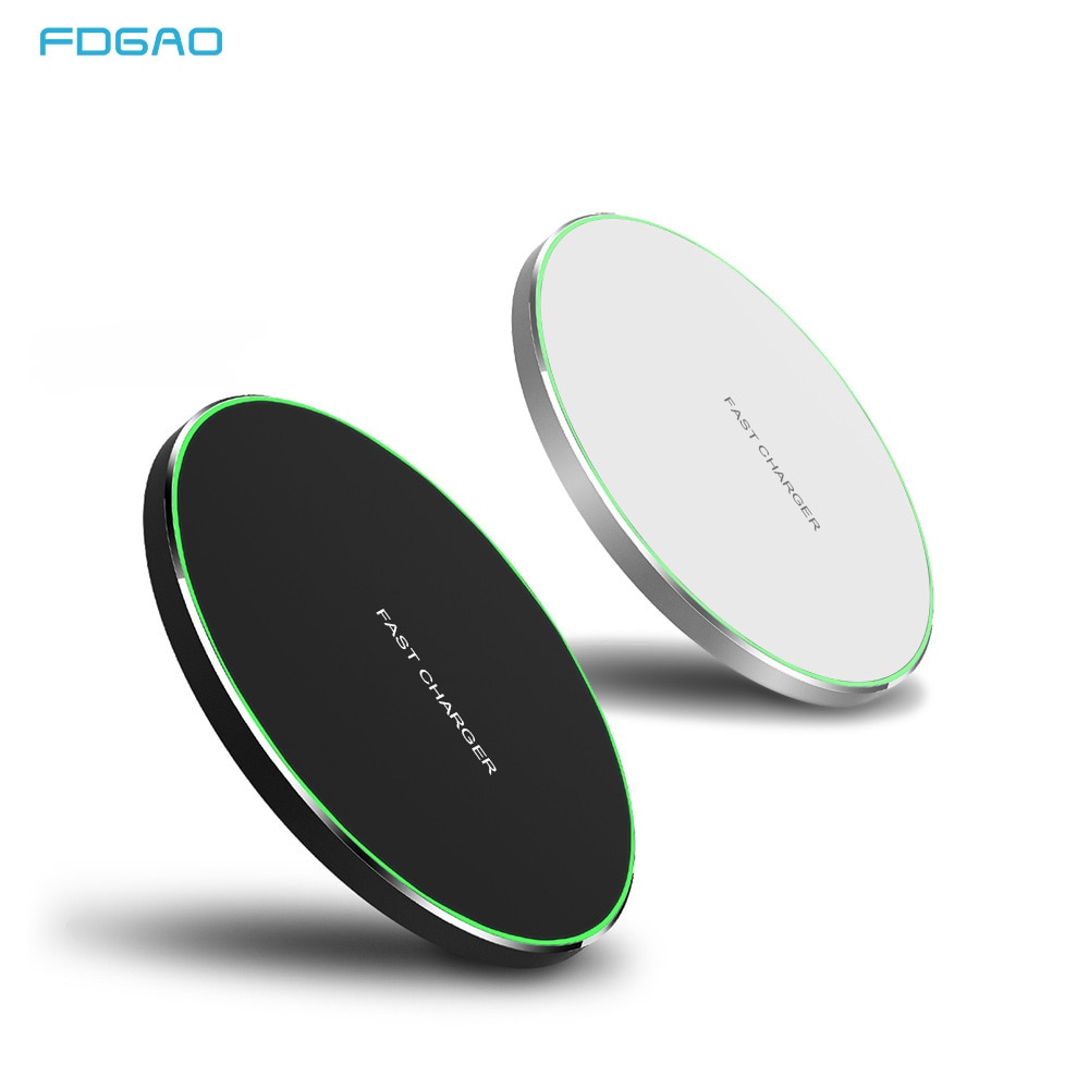 15w qi hurtig trådløs oplader dock til samsung  s9 s10 plus  s10e iphone x xs max  xr 8 huawei  p30 pro super hurtig opladningsplade