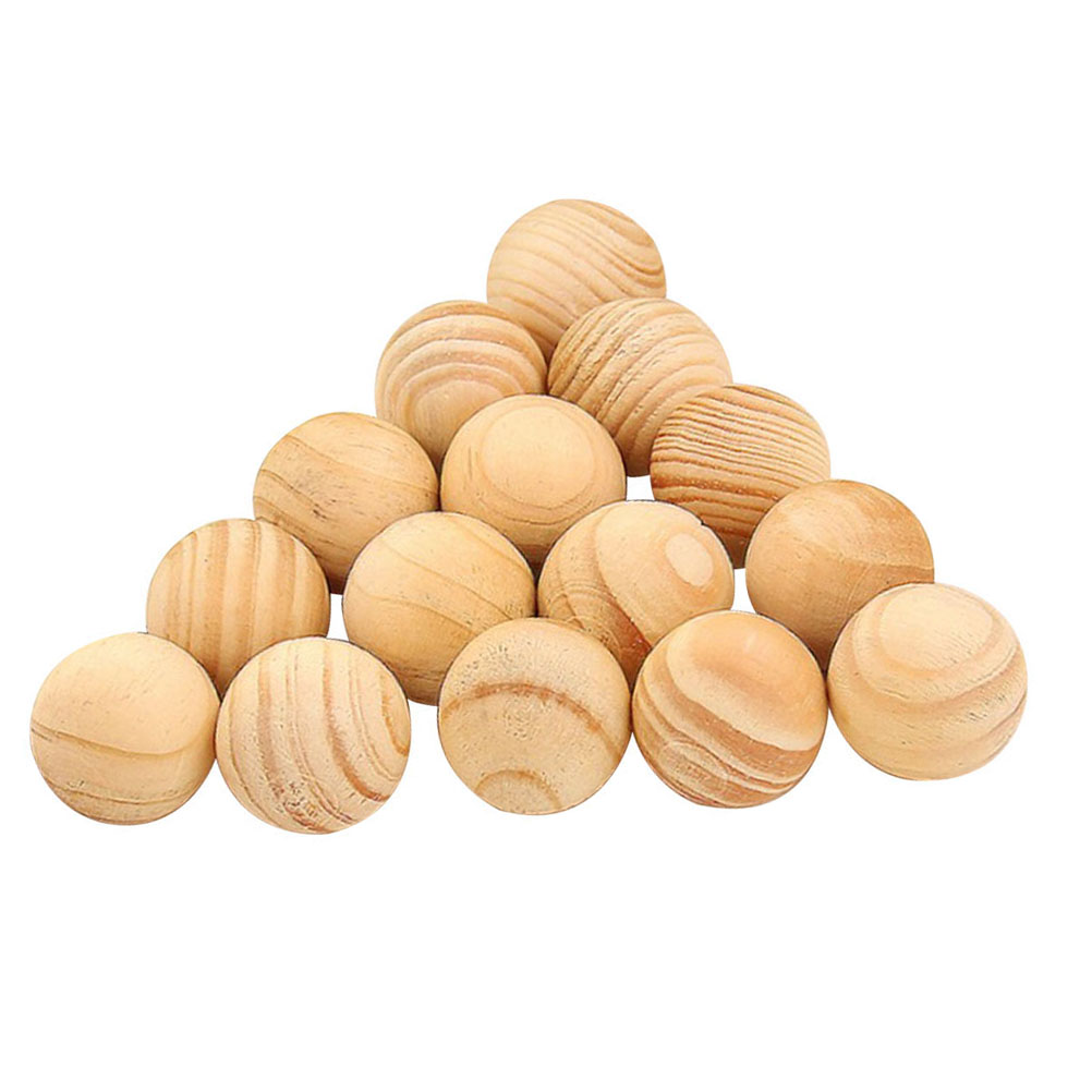 200pz naturale cedro Di legno palle canfora Di legno palle falena repellente per cassetti Deposito scatole armadi