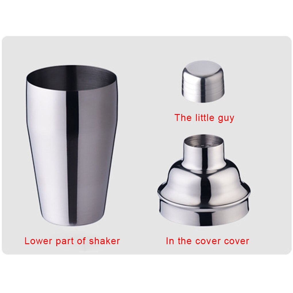 Cocktail Mix Cup 550ml Stainless Steel Cocktail Shaker Barware Bar Mixing Making Drinking Container