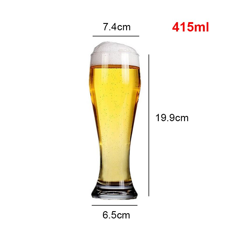 400ml 500ml 650ml ölglas mugg stor ölkopp midja blyfria kristallglas dricka whisky vodka essential bar ktv: 415ml