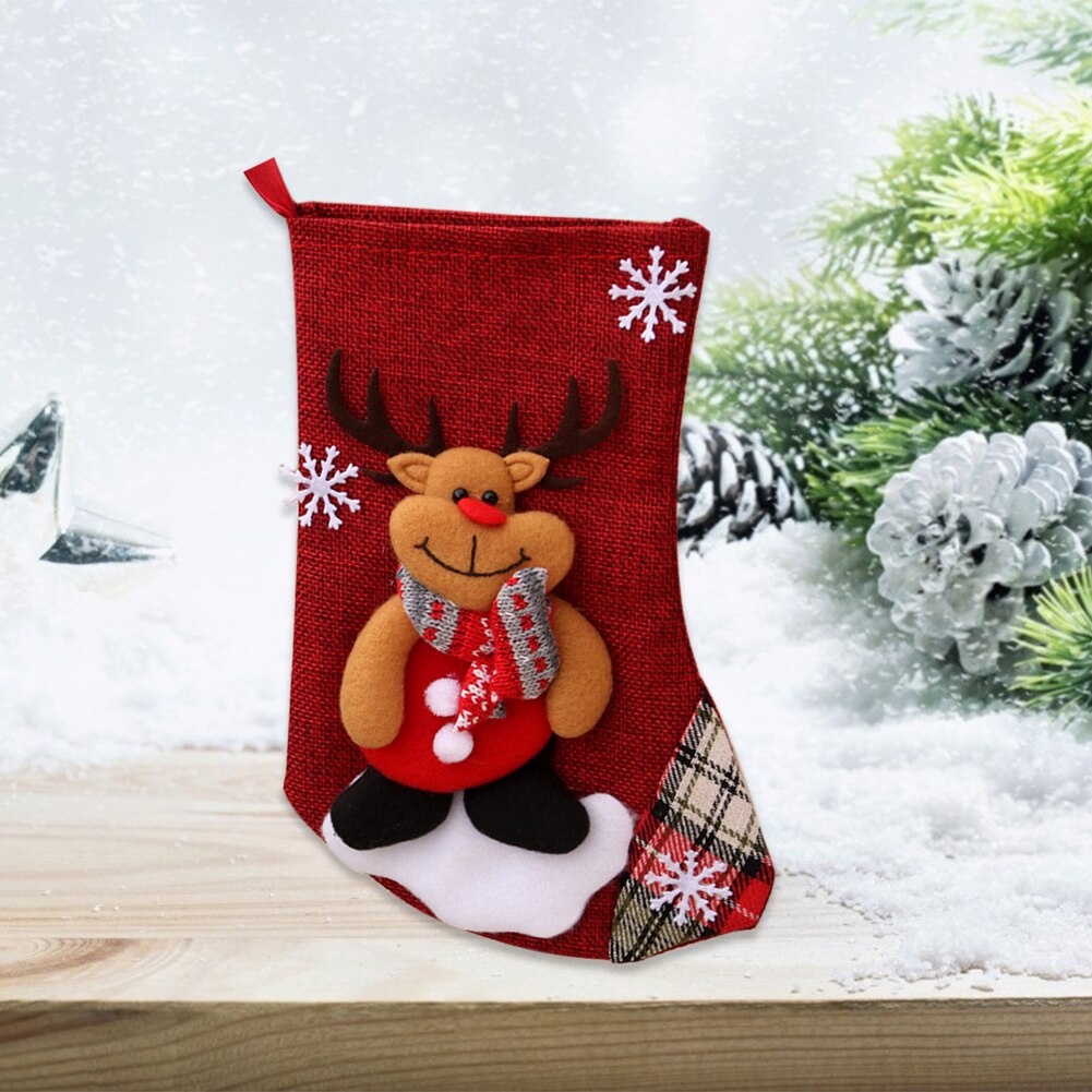 Jaar Kerst Kous Sack Xmas Candy Bag Kerst Decoraties Voor Huis Navidad Sok Haard Kerstboom Decor