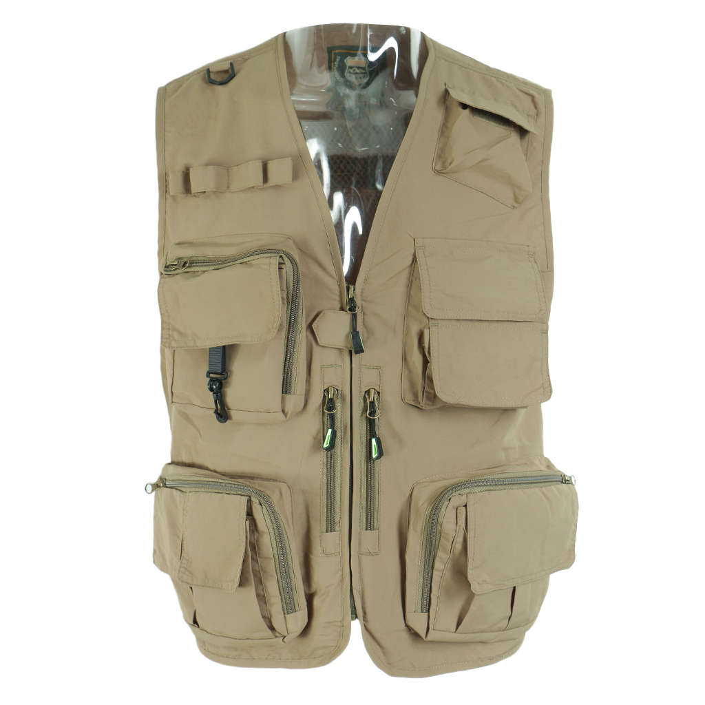Multi-Pocket Quick-Dry Jacket Fishing Photography Outdoor Travel Vest 4XL Durable Fishing Vests for Fisherman