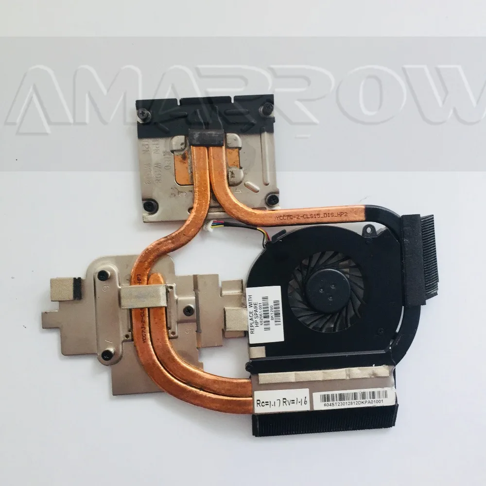 Origineel voor HP DV6 DV7 DV6-7000 DV7-7000 koeling heatsink met ventilator 682061 -001: green