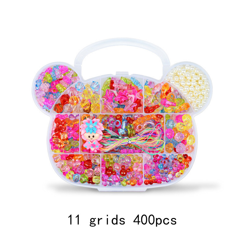 1Box Kind Perlen Spielzeug Kit Kinder Perlen Set Kreative Lose Perlen Für DIY Armbänder Halskette Handwerk Schmuck Kinder Spielzeug: Rot