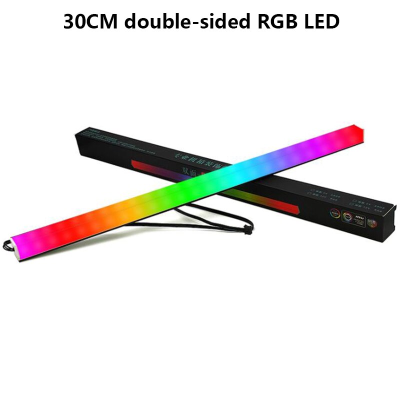 RGB LED Strip Chassis Light Water Cooler Custom Computer Light Luminous Light Magnetic Lamp PC Decoration For PC RGB controller: Double-sided LED