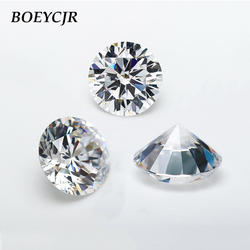 BOEYCJR 1.5ct 7.5mm F Color Round Brilliant Cut Moissanite Loose Stone VVS1 Excellent Cut Jewelry Making Stone Engagement Ring