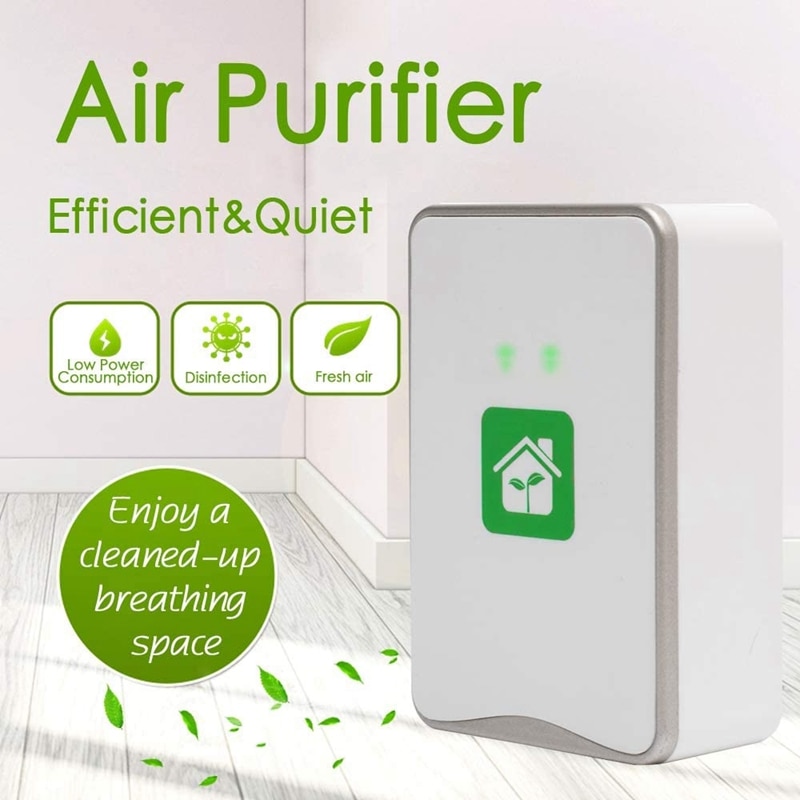 Purificador de aire enchufable, generador de iones negativos, purificador ionizador sin filtro, con alérgicos limpios, contaminantes, moho y olores