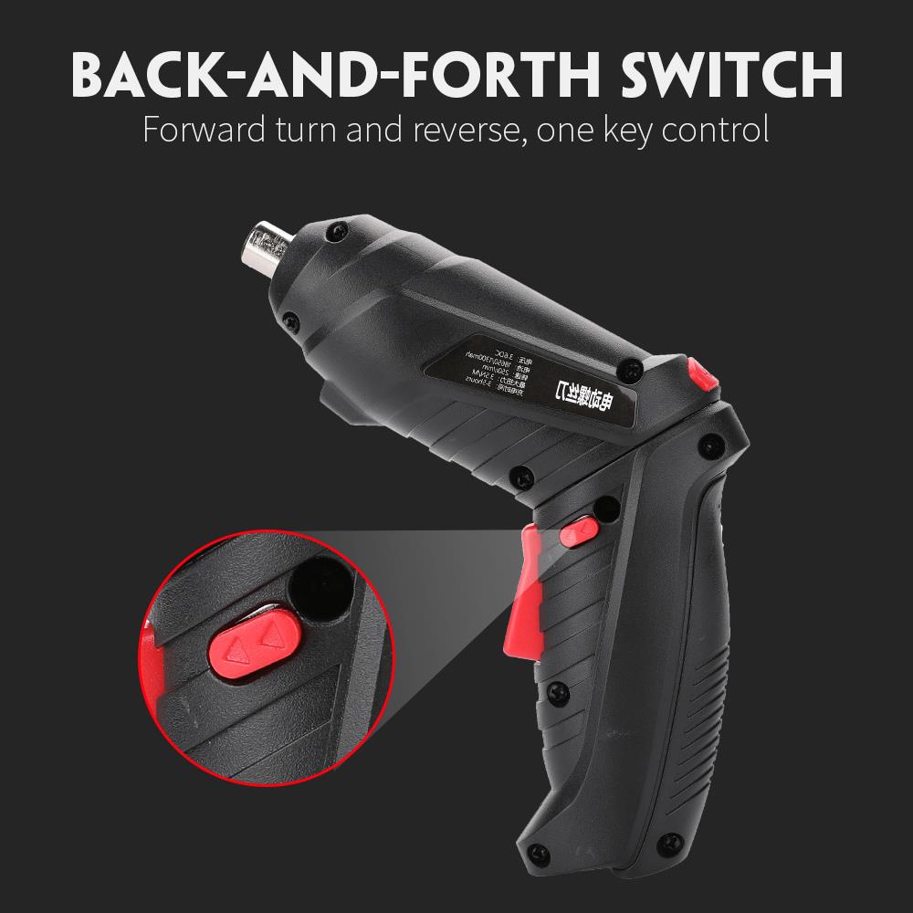 Black Electric Screw Driver Grinding Screwdriver Portable Electric Drill Electric Drill Driver Power Tools Practical Durable