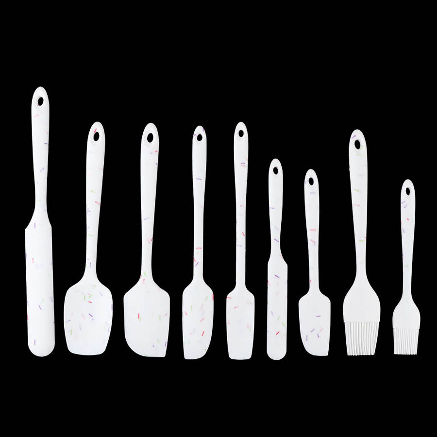 9 stk / sæt non-stick kage gør silikone skraber børste kit køkken diy bagning tilbehør bageværktøj