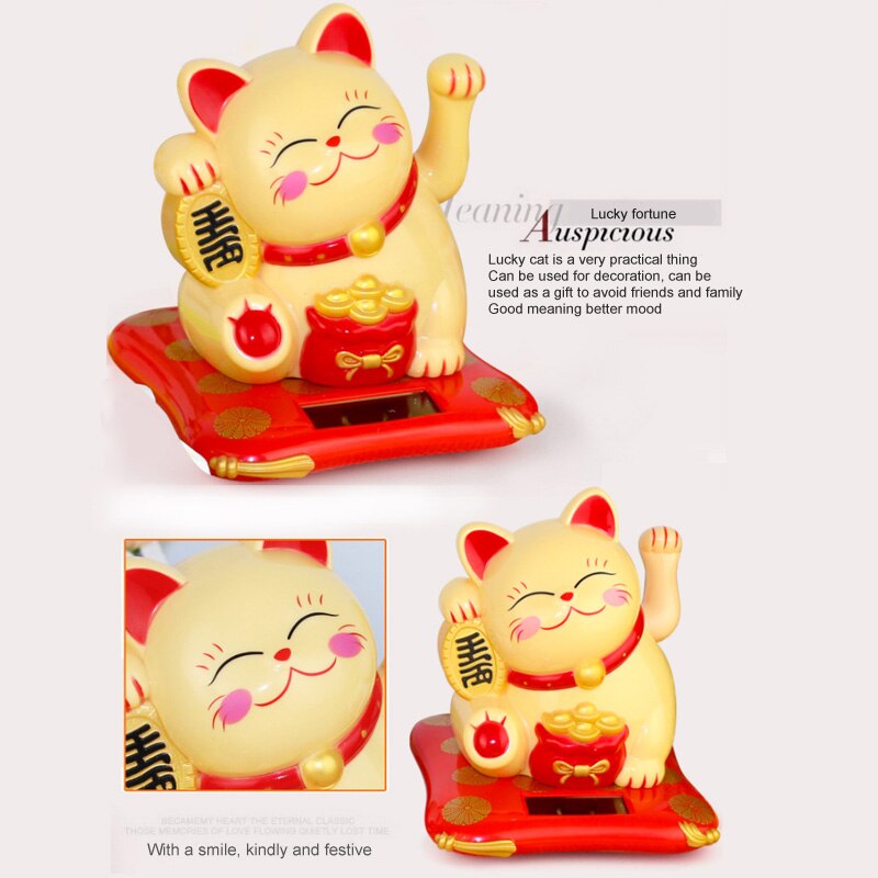 1 buc/pachet decor pentru contor de casă pentru ziua de naștere, stil japonez/chinez, strângerea mâinii bogăție pisică norocoasă fluturând pisică oranment