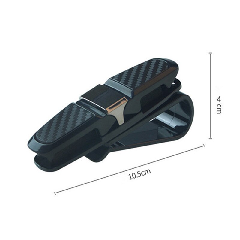 Portatil Auto sujetador Clip coche gafas Clip tarjeta pinza ABS coche VehiGlasses fundas negro coche parasol gafas de sol soporte