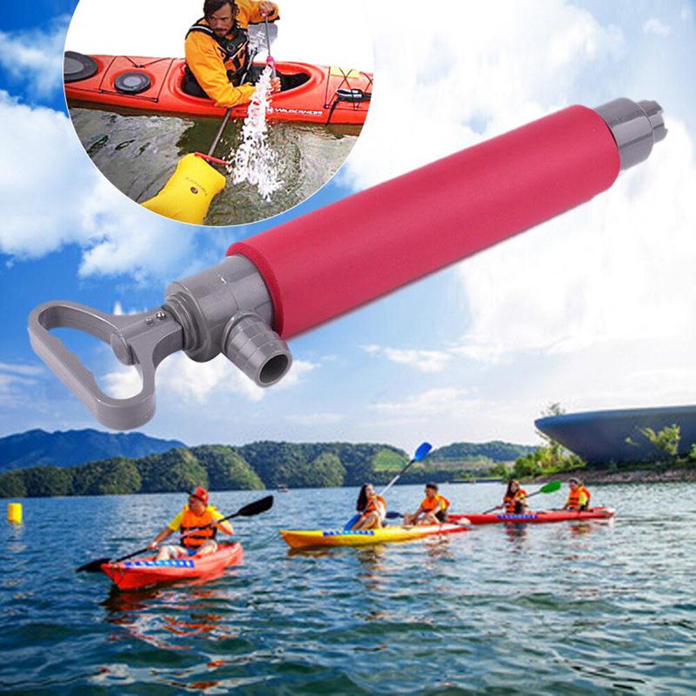 Kajak handpump flytande hand länspump för kajak räddning kanot tillbehör vattensport båt verktyg tillbehör 46cm