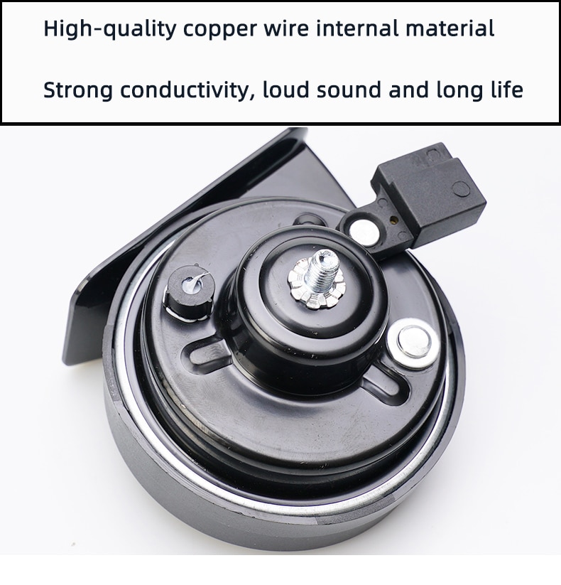 Siren Police Horn for Car Sirena Policia Sound Signal for Auto Black Waterproof Snail Original Socket 12V CCC Electric Vehicle