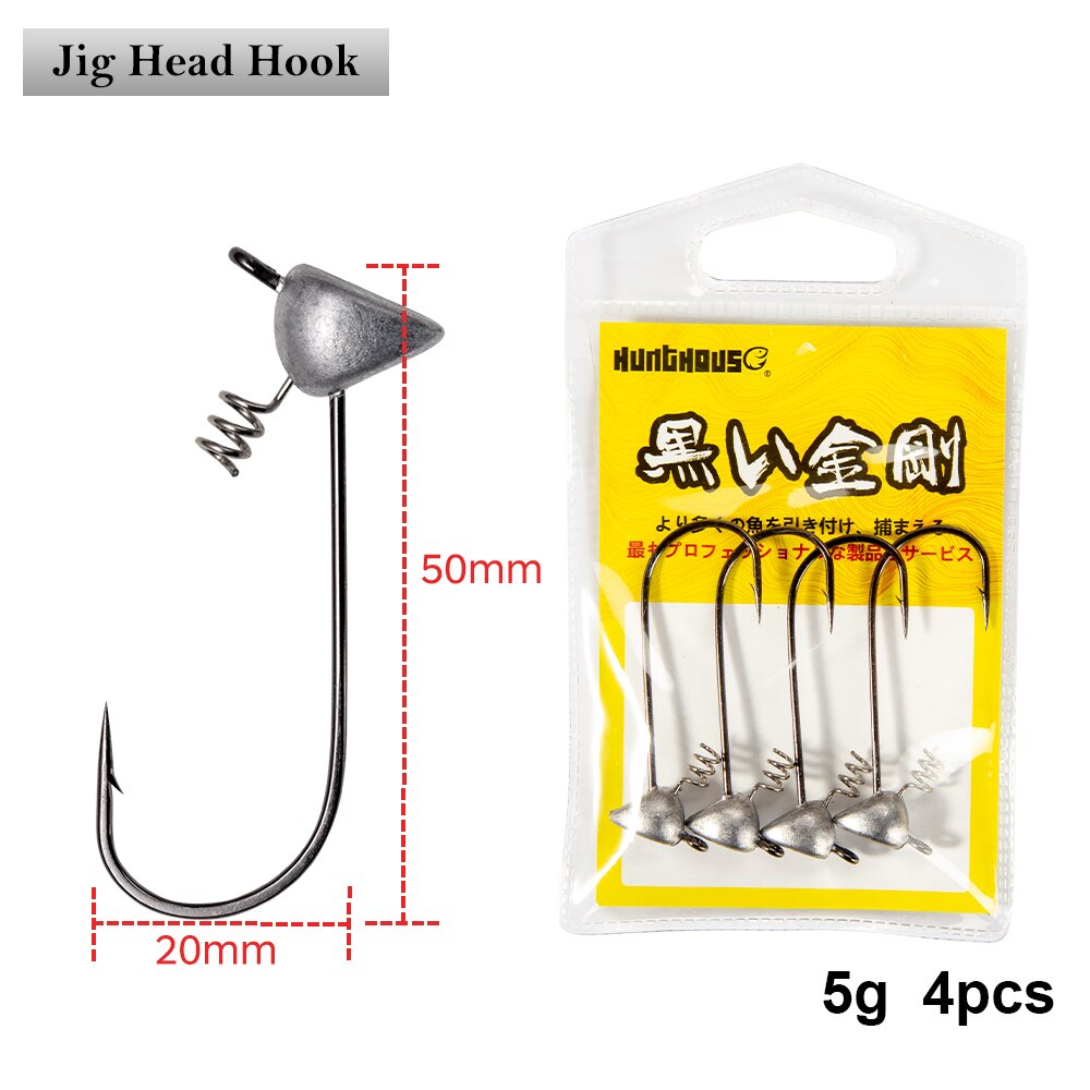 Hunthouse soft lure 5g 10g 15g 20g fishing lead head screw head jig head for big shad fishing tool fishing equipment: 323-5g