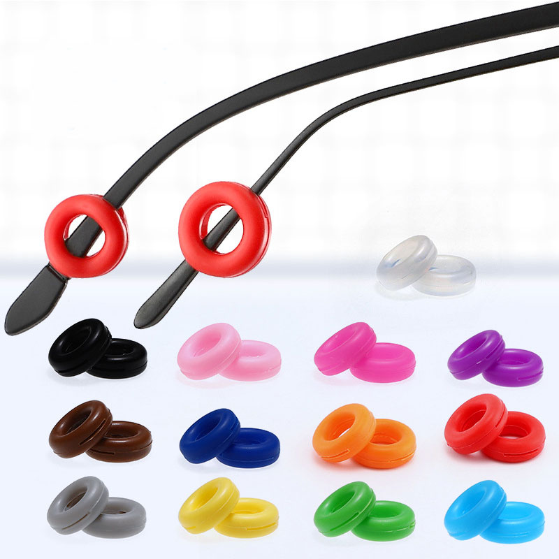 5Pairs Round Glasses Ear Hooks Eyeglasses Sports Temple Tips Anti Slip Silicone Grips Eyewear Accessories Silicone Non-slip