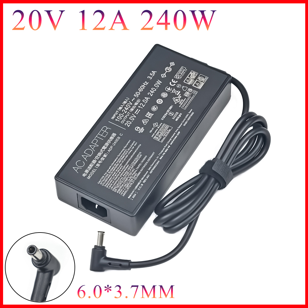 20V 12A 240W AC Adapter Laptop Charger For ASUS ROG 15 GX550LXS RTX2080 Power Supply ADP-240EB B 6.0 X 3.7mm G17 G713IM