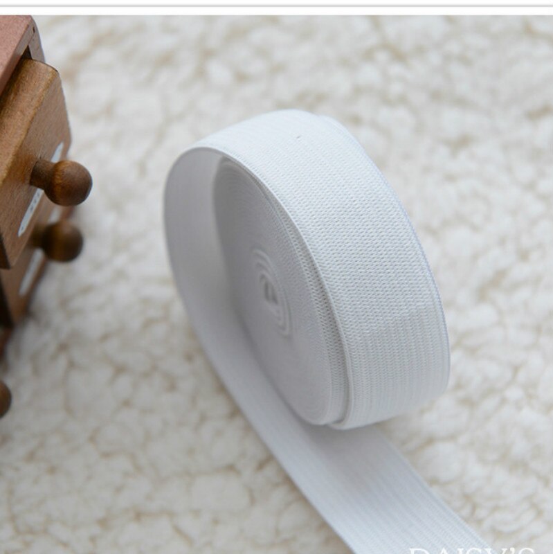 5 m/partij 2.5 cm rubber elastische band voor DIY kledingstuk broek naaien accessoires