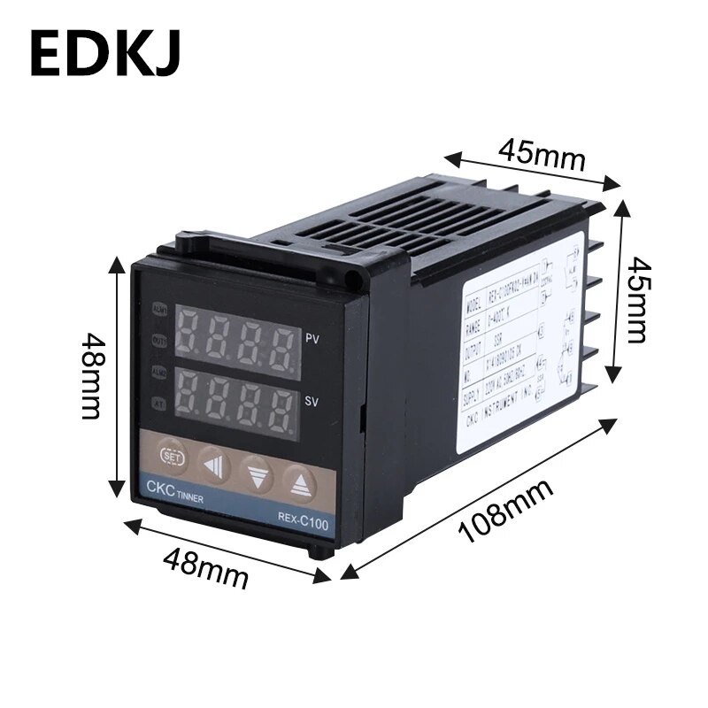 REX-C100 Thermostat RKC PID Digital intelligent Industrial temperature controller 220V/40A RELAY SSR Relay output