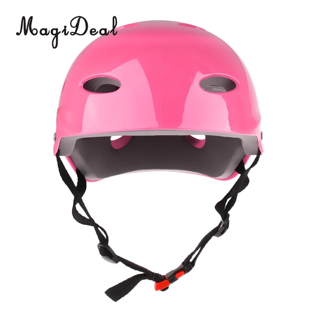 MagiDeal CE Approvato Acqua Sicurezza e prevenzione nello sport Casco Wakeboard Kayak Canoa Barca Deriva Surf Skateboard di Protezione In Bicicletta Cappello di S M L: L Pink