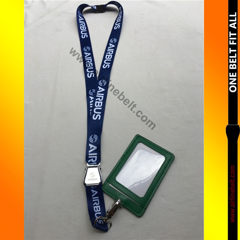 Airbus aircraft buckle lanyard with ID card holders Simple, convenient and durable great Aviation enthusiasts