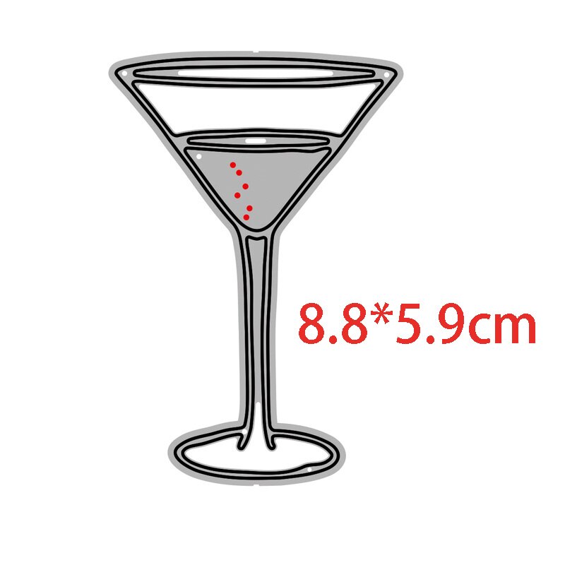 Ch vin glass og blomster metall kutte dies 3d diy scrapbooking karbon skarp håndverk dør foto invitasjonskort dekorasjon