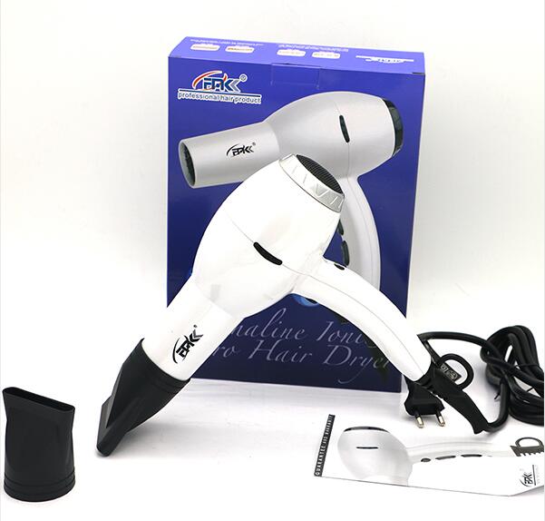 FMK 2000W Hair Dryer Ion 6 Speed Cool with Blow Dryer 110V-127V Wall Mounted Hairdryer Nozzle Hair Drier: Ivory / US
