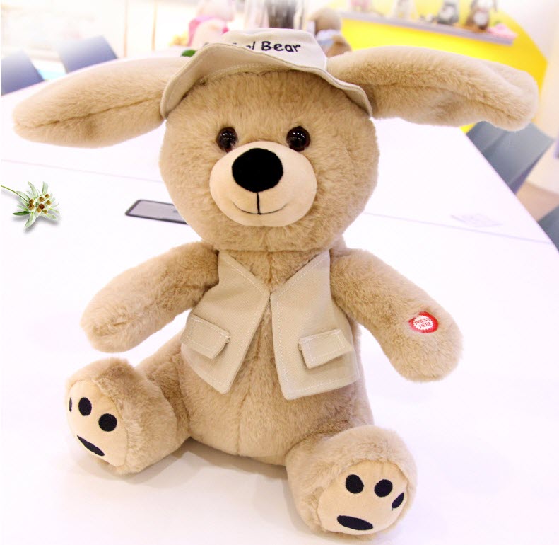 Toy electronic Teddy bear Singing and ears dancing Plush toys for children