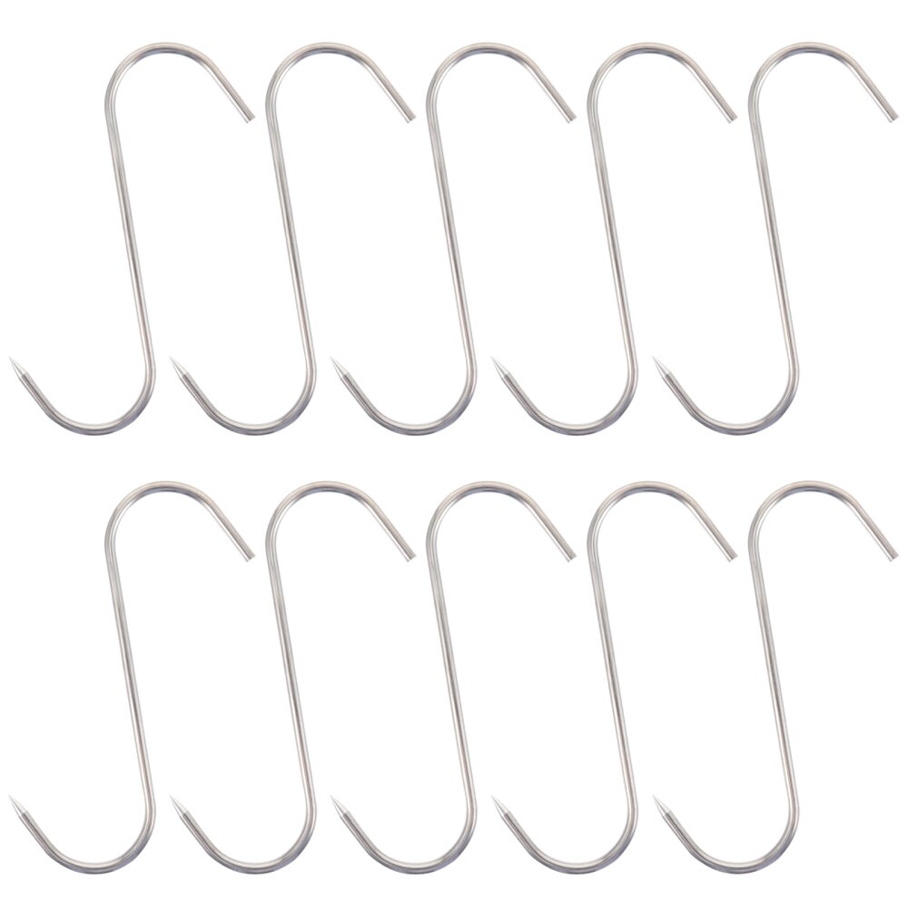 10Pcs Vlees Haken S Haken Rvs Gevogelte Haken Opknoping Drogen Haak