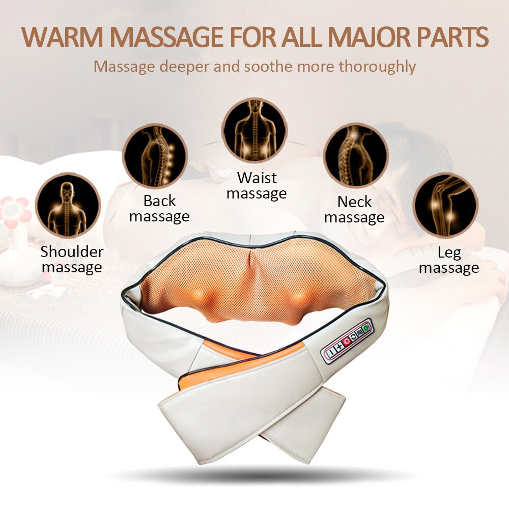 Masażer szyi szal Shiatsu urządzenie szyjki macicy urządzenie robić masażu na ramię samochodu relaksacja ludzkie szale symulacji